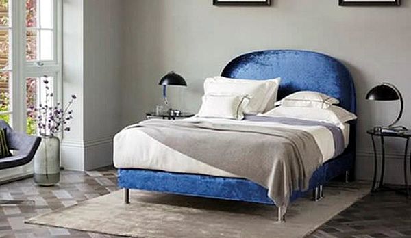 Vispring Boxspring Bett Regent in blau