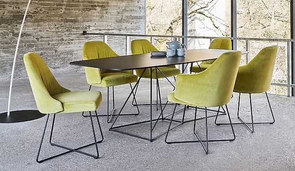 ipdesign 6x Stuhl Flow Dining in apfelgrün