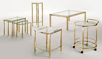 Orsenigo Tische der Serie Elodea in gold