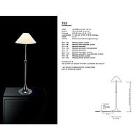 Tischleuchte TES in Messing vernickelt von VS Manufaktur