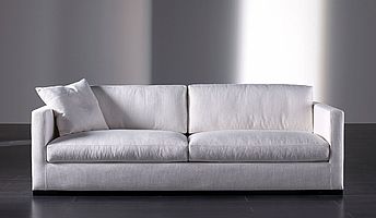 Meridiani Bettsofa Belmon in weißem Stoff