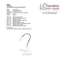 Zeichnung der Tischleuchte ESA Von VS Manufaktur