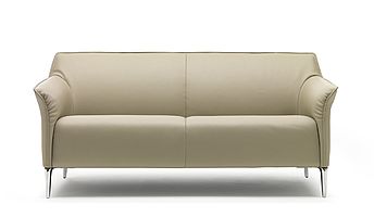 Leolux Sofa Mayon, champagner Lederbezug