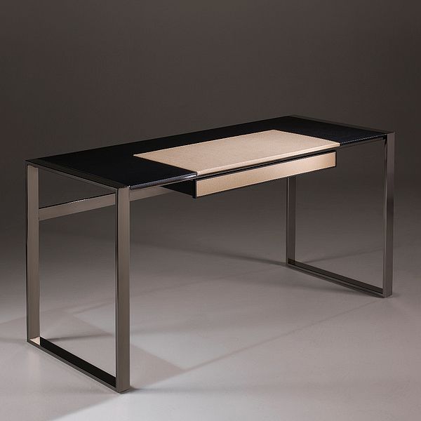 Orsenigo Schreibtisch Desk in bronze mit Ledereinlage