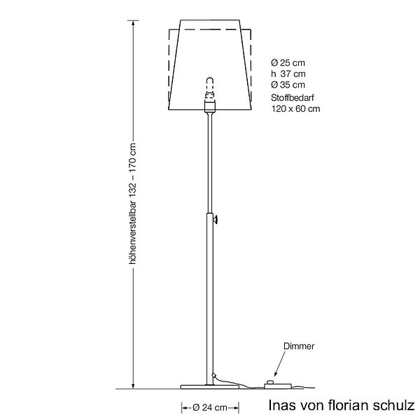 Florian Schulz Leseleuchte INAS, Zeichnung