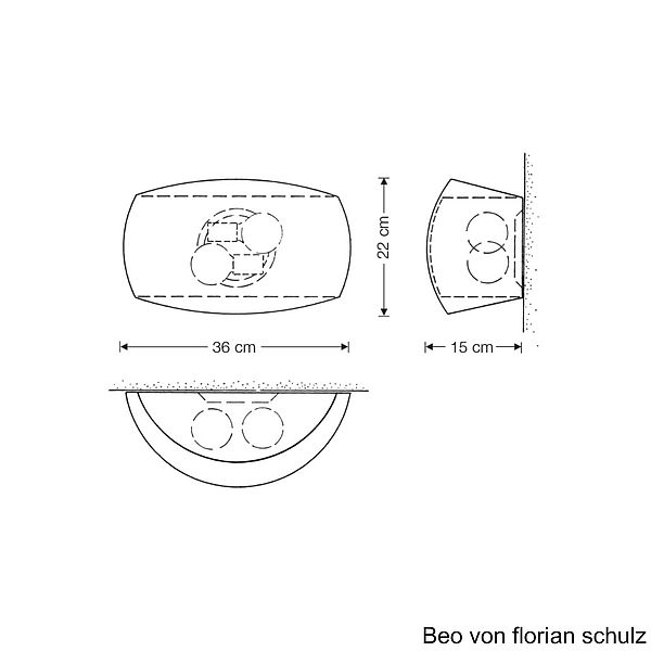 Florian Schulz Wandleuchte BEO, Zeichnung