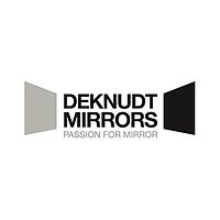 Logo von Deknudt Mirrows in grau und schwarz