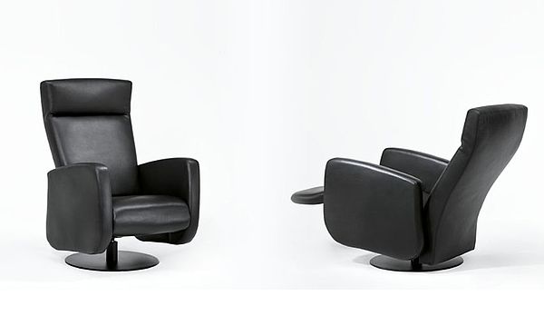 Werther Relaxsessel mit Drehteller Sinus 1432 in schwarz
