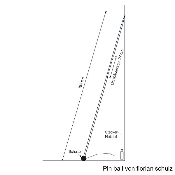 Florian Schulz Wandleuchte PIN ball, Zeichnung