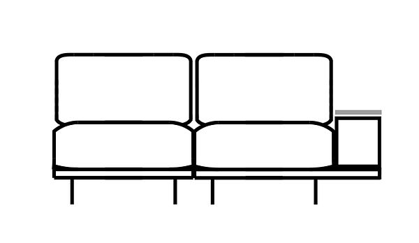 ipdesign Zeichnungen der Sofalandschaft Cube Air