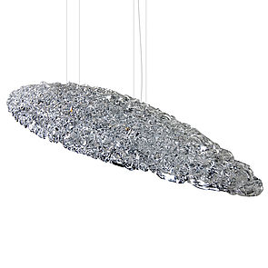 Deckenleuchte mit Silber-Glas-Schirm Night in Paris von Ilfari