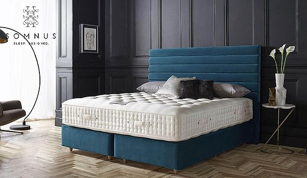 Somnus Boxspring-Bett mit Kopfteil Hereford in türkis