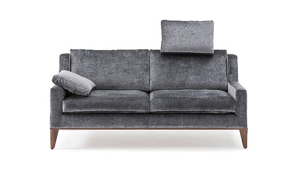 Werther Sofa Skagen mit Aufsteckkissten in grau