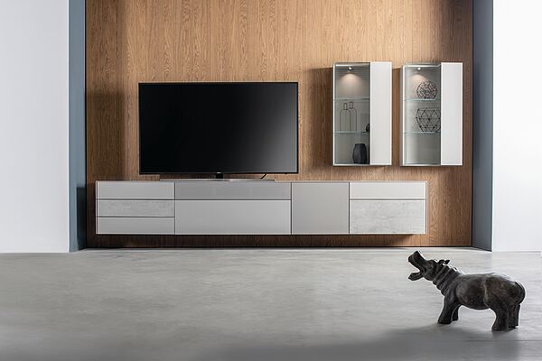 TV-Sideboard Cubo mit Vitrinen