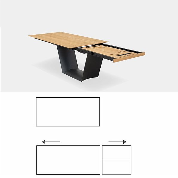 Esstisch Domus - Slider-Technik