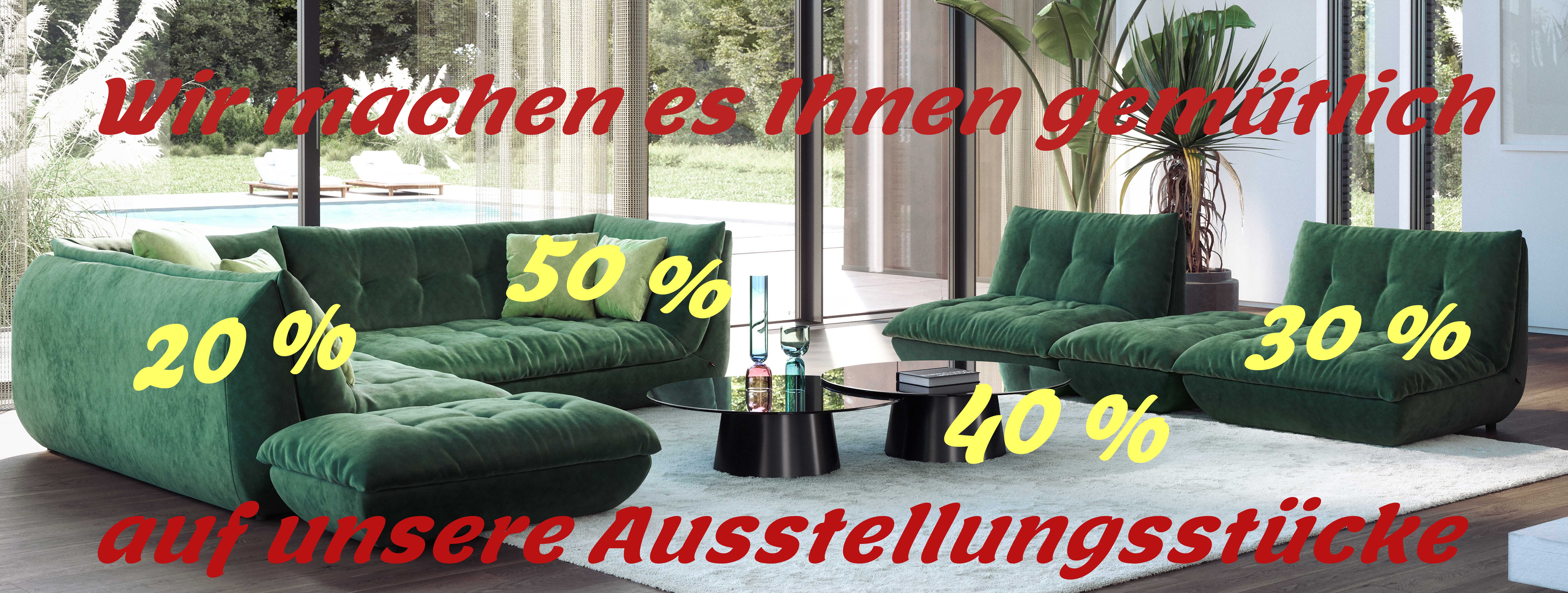 Inspiration Sofa von den Bielefelder Werkstätten zum Sonderpreis, Bezugstoff umsonst.